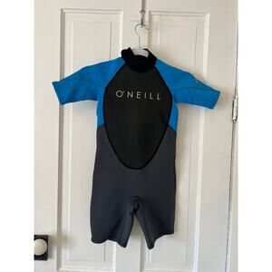 O'Neill Youth 8 Reactor II 2mm Spring Suit blue rash guard surf snorkel shorty